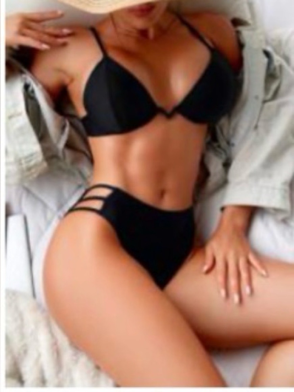 BRAND NEW SEXY BLACK BIKINI UNDERWIRE BRA WOMENS SZ SMALL